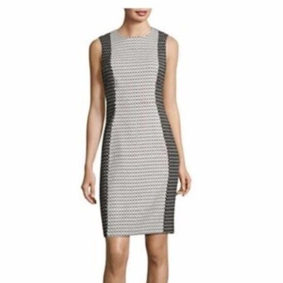 Calvin Klein Dresses & Skirts - Calvin Klein Geometric Contrast Sheath Dress 6